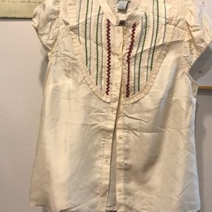 Anthropologie silk blouse size 6